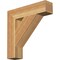 Ekena Millwork Traditional Block Rough Sawn Bracket, Western Red Cedar, 4"W x 18"D x 18"H BKT04X18X18TRA05RWR - alternate 1